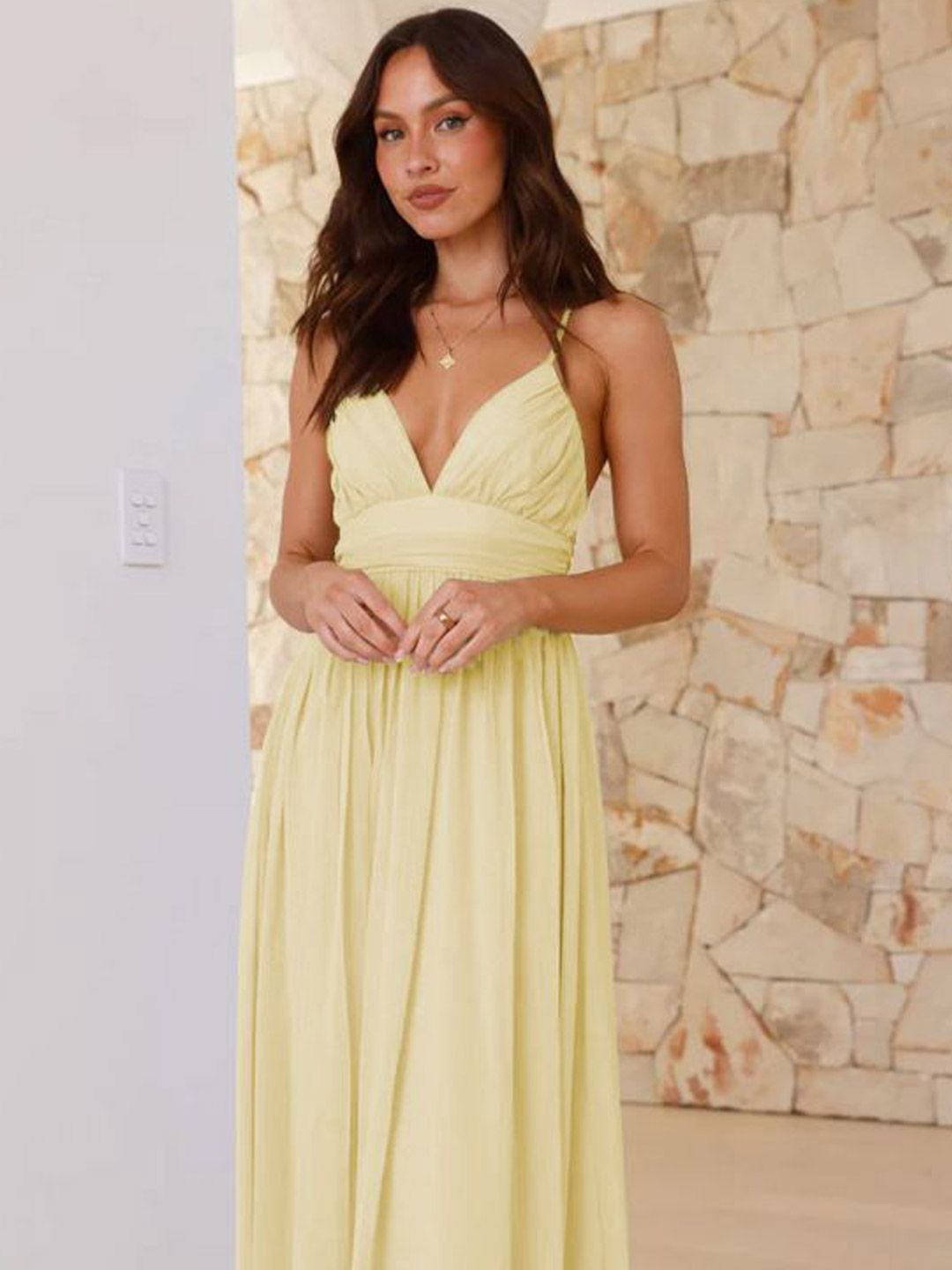 all about you Chiffon Fit & Flare Maxi Dress