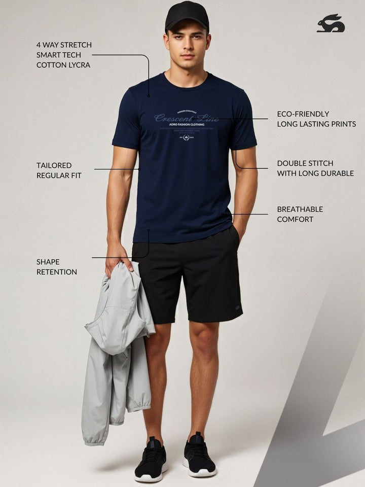 ADRO Men Typography Printed T-shirt