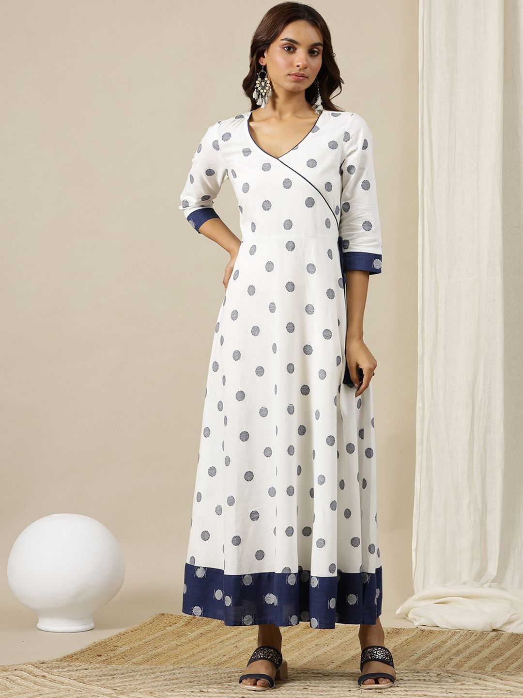 AURELIA Polka Dot Print Maxi Dress