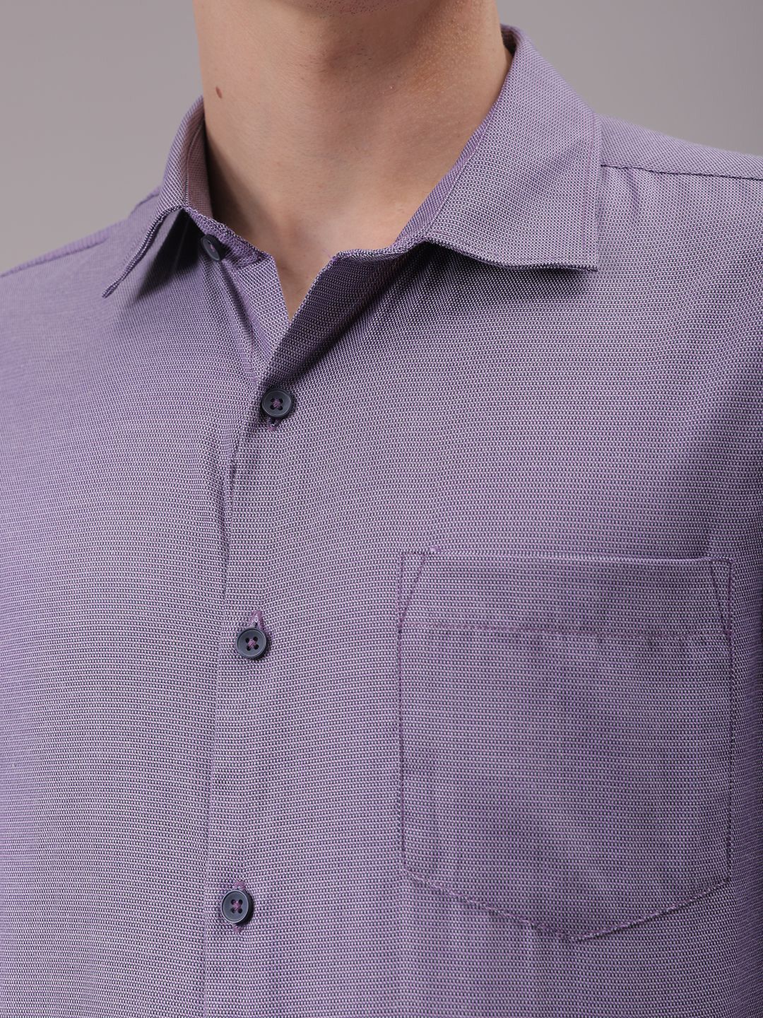 The Indian Garage Co. X Luxe Men Cutaway Collar Solid Slim Fit Formal Shirt