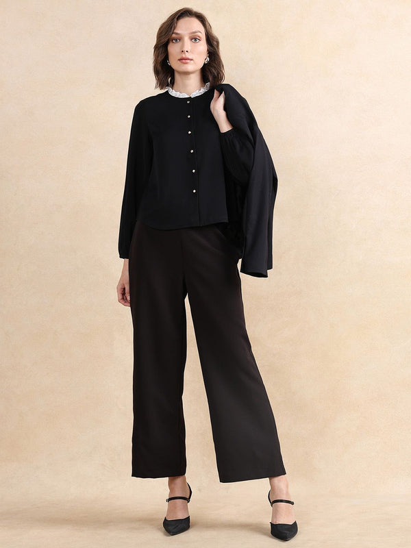 RAREISM Women Round Neck Cotton Regular Top