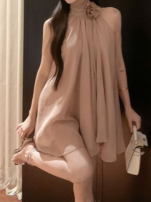 all about you Halter Neck A-Line Mini Dress