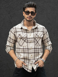 Powerlook Men Tartan Checked Regular Fit Casual Shirt