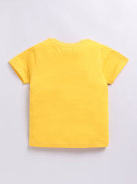Happy Faces Kids Boys Typography Printed Pure Cotton T-Shirt