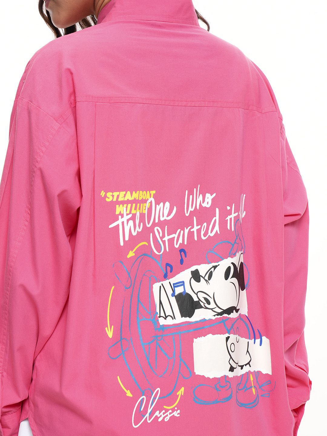 Tokyo Talkies Disney Women Mickey Mouse Printed Oversized Shirt
