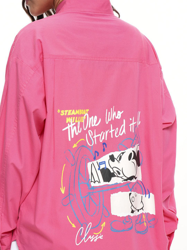 Tokyo Talkies Disney Women Mickey Mouse Printed Oversized Shirt