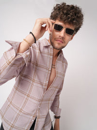 VASTRADO Classic Checked Slim Fit Pure Cotton Casual Shirt