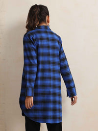 trueBrowns Checked Pleated Winter Top