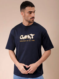 The Indian Garage Co Men Graphic Printed Round Neck Pure Cotton Oversized T-shirt