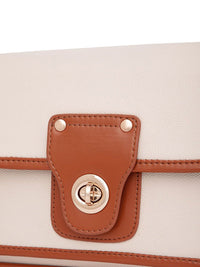 Berrylush Women Solid Structured Leather Shoulder Bag