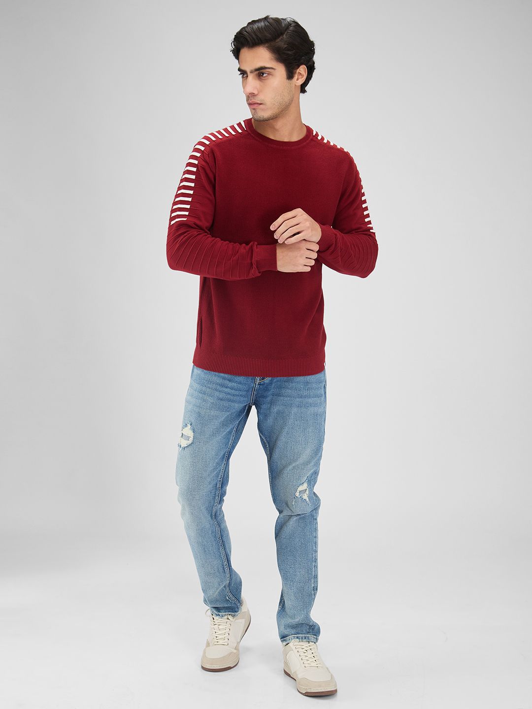 SPYKAR Men Striped Pullover