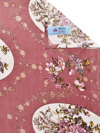 Myntra Elegant Homes Rust & Pink Floral 300 TC Cadar Katil King dengan 2 Sarung Bantal