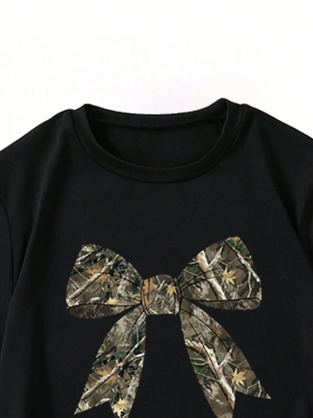 YK Girls Printed Round Neck T-Shirt With Trouser
