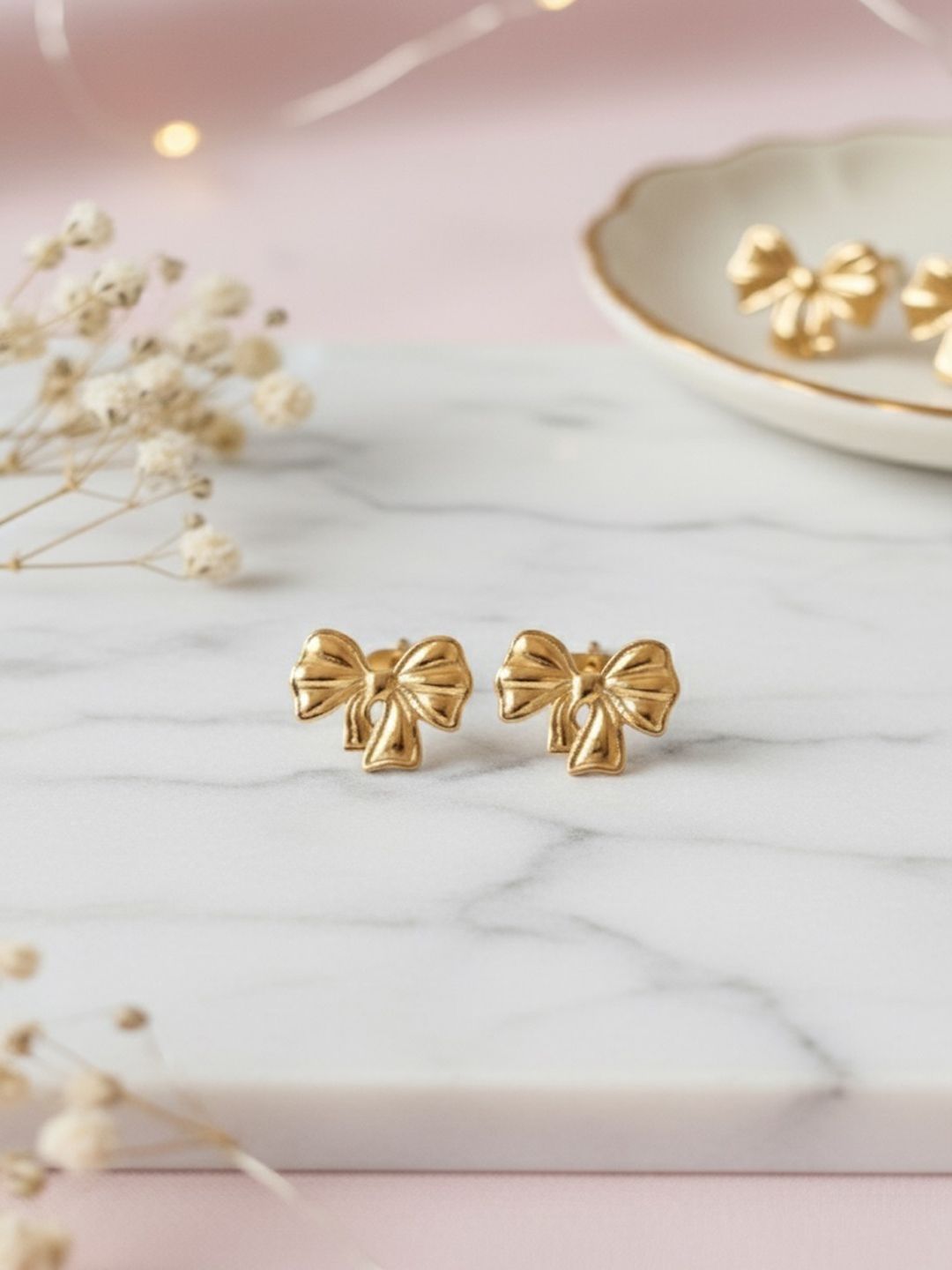 VOGUE PANASH Stainless Steel 18K Gold-Plated Quirky Studs