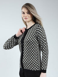 Monte Carlo Women Checked Woollen Cardigan