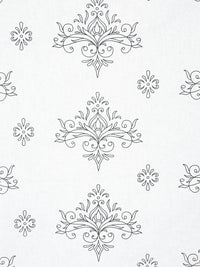 Myntra Elegant Homes White & Grey Floral 400 TC Cadar dengan 2 Sarung Bantal