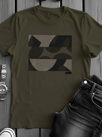 ADRO Abstract Printed Short Sleeves Cotton Regular Fit T-shirt