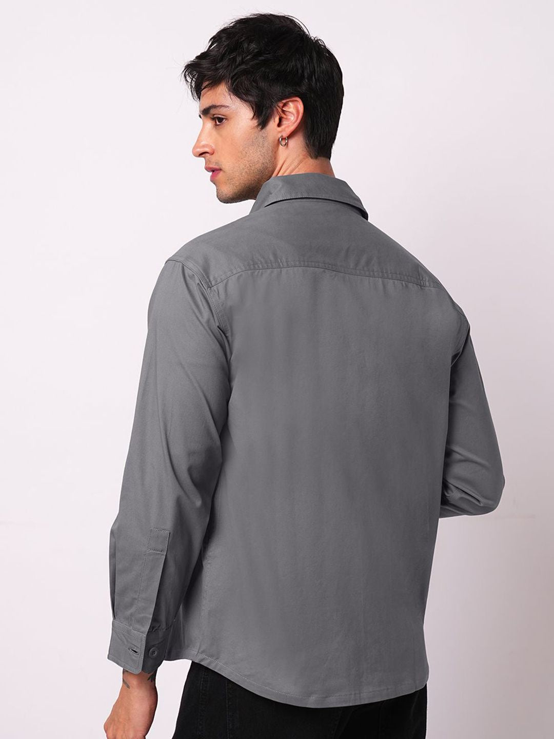 VASTRADO Men Classic Fit Solid Spread Collar Cotton Casual Shirt