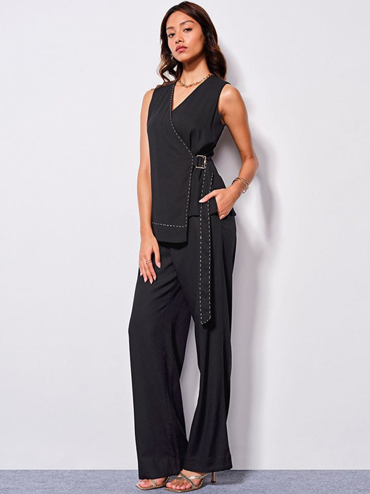 AND V-Neck Sleeveless Top & Trousers