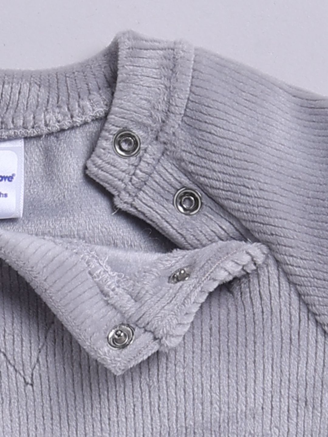 Moms Love Infant Boys Ribbed Velvet-Finish Pure Cotton Sweatshirt With Joggers