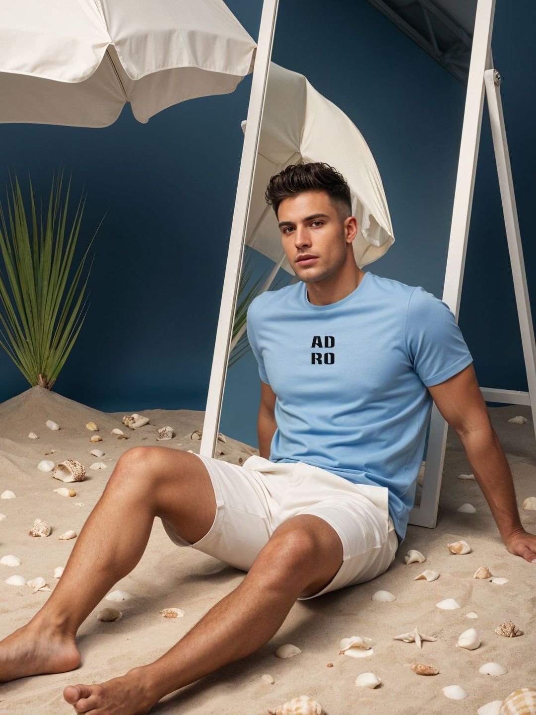 ADRO Typography Printed Short Sleeves Cotton Regular Fit T-shirt