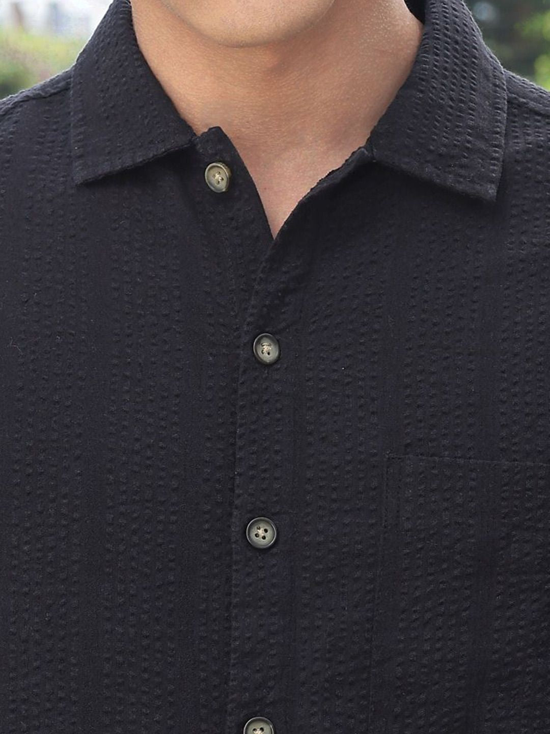 Thomas Scott Men's Premium Seersucker Cotton Casual Shirt