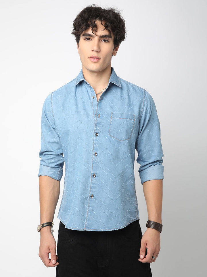 VASTRADO Men Classic Slim Fit Opaque Casual Shirt
