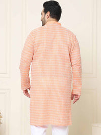 SOJANYA PLUS Geometric Embroidered Long Sleeves Pure Cotton Straight Kurta