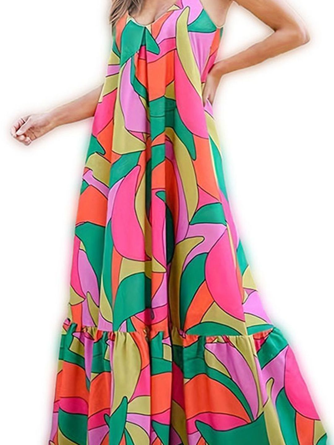 DressBerry Women Abstract Print Maxi Dress