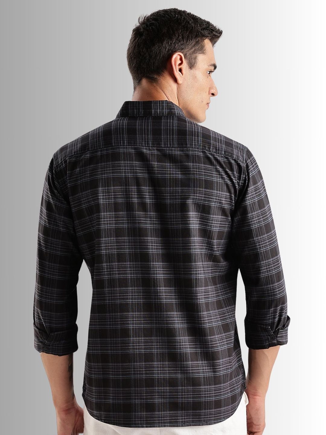 ADRO Standard Tartan Checks Baju Kasual Berpetak