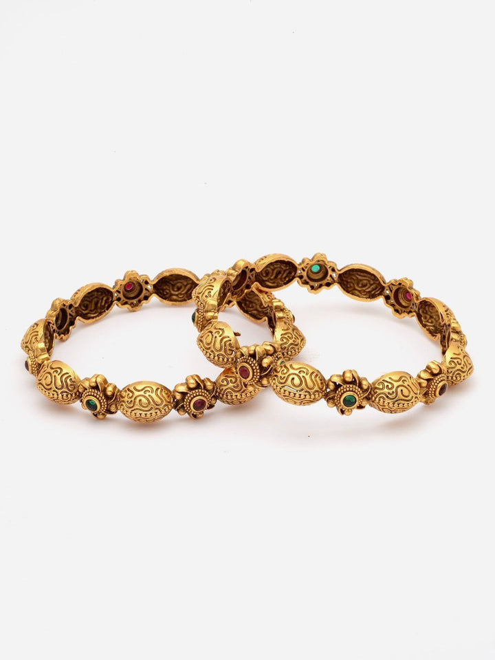 Set PANASH 2 24 CT Bersalut Emas Gelang Boleh Laras Bertampal Batu AD