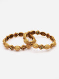 Set PANASH 2 24 CT Bersalut Emas Gelang Boleh Laras Bertampal Batu AD