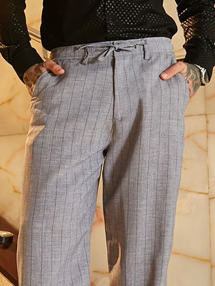 Campus Sutra Men Relaxed Fit Mid Rise Comfort Trousers