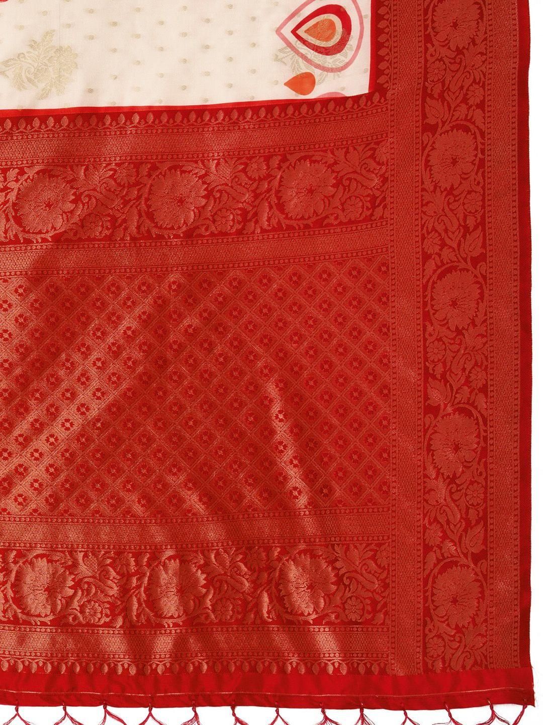 Saree mall Floral Satin Baluchari Sarees