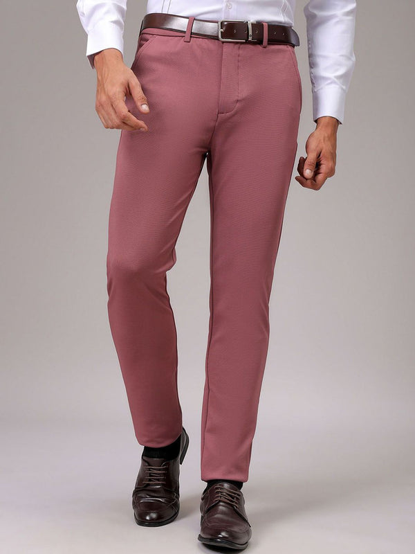The Indian Garage Co. X Luxe Men Textured Slim Fit Chinos Trousers