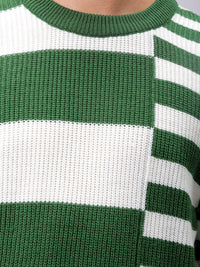 The Indian Garage Co Men Round Neck Long Sleeves Striped Pullover