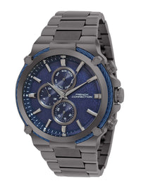 French Connection Men Patterned Dial & Stainless Steel Bracelet Style Straps Analogue Multi Function Watch