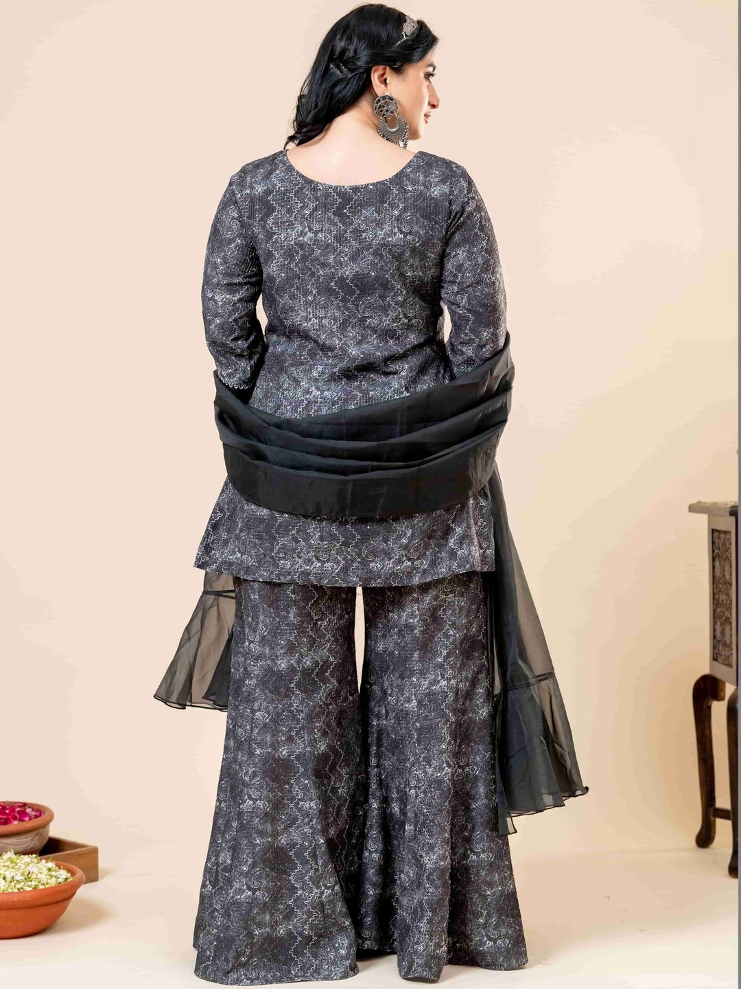 Mamicha Printed Key Hole Neck Kurta Set