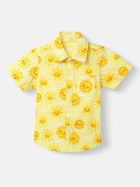 Nauti Nati Boys Printed Shirt with Shorts