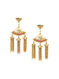 Anting-anting Drop Kontemporari Bersalut Emas Anouk Cubic Zirconia