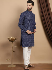 Anouk Floral Printed Regular Pure Cotton Kurta & Churidar
