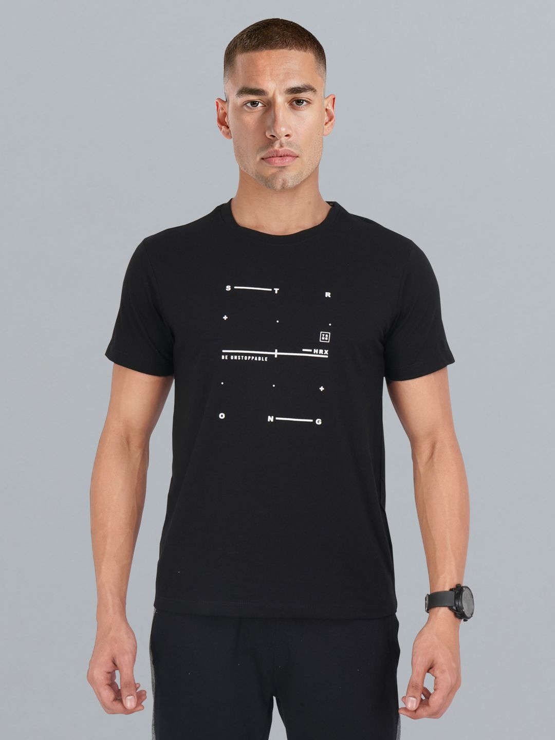 HRX by Hrithik Roshan Men Typography Printed Training T-shirt