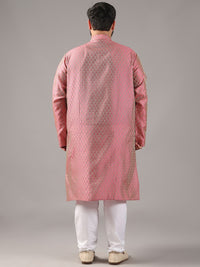 SOJANYA PLUS Plus Size Men Ethnic Motifs Woven Design Straight Kurta With Pyjamas