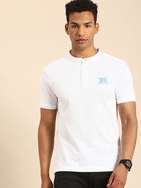 Being Human Henley Neck Pure Cotton T-shirt