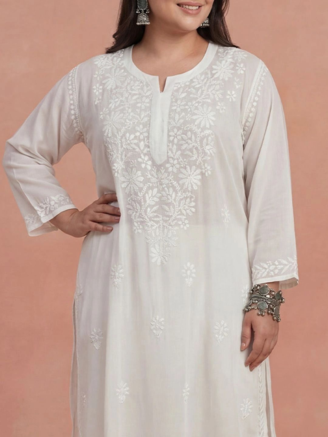 House of Chikankari Women Ethnic Motifs Embroidered Chikankari Kurta