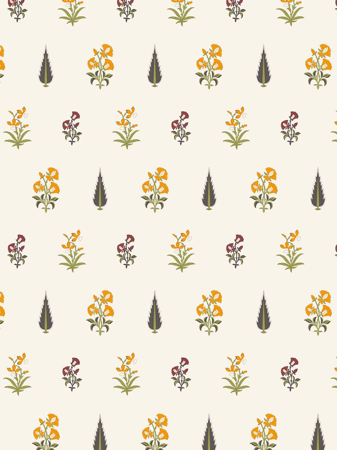 URBAN SPACE White & Yellow 3 Pieces Floral Printed Cotton Square Cushion Covers