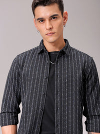 The Indian Garage Co Men Regular Fit Dobbr Textured Resortwear Shirt
