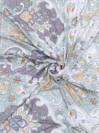 Monte Carlo Brown & White Ethnic Motifs Printed Mild Winter 210 GSM Double Bed Duvet