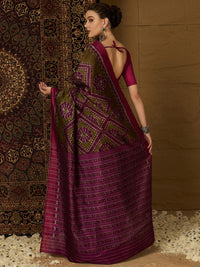 Saree mall Silk Blend Designer Ikat Sarees