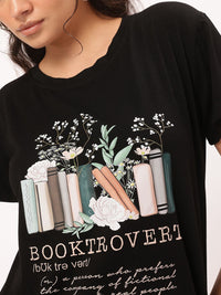 DressBerry Bookworm Chic Printed Classic Tee